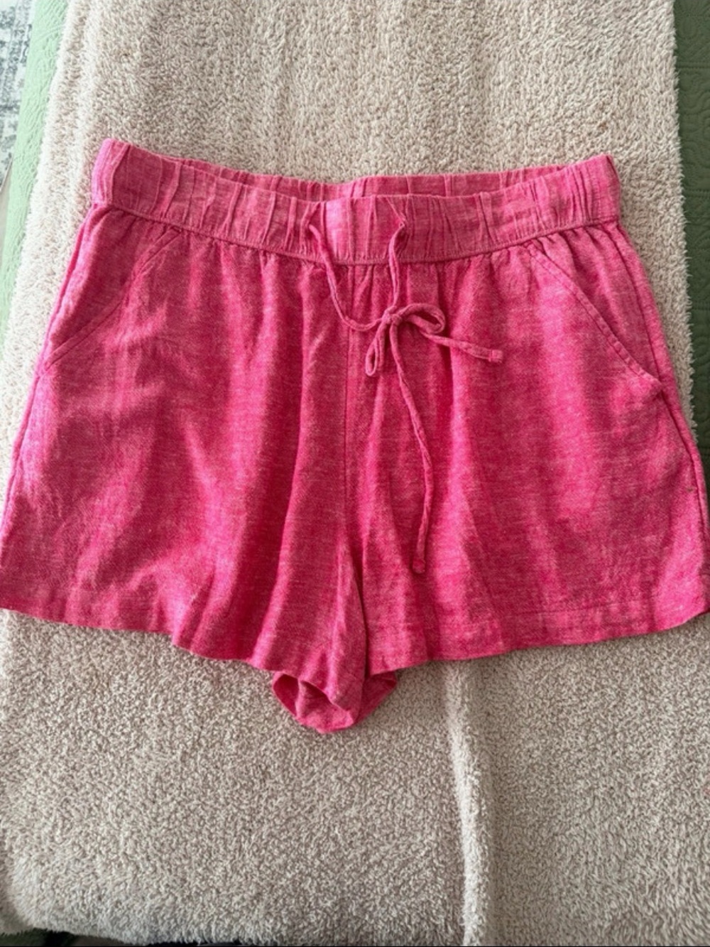 Time and Tru Hot Pink Drawstring Athletic Shorts